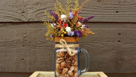 Ikebana bunga sebagai hiasan dalaman