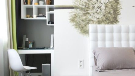 Tempat kerja di bilik tidur rumah