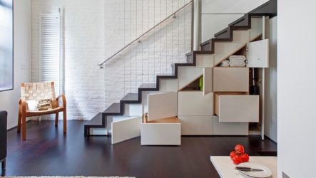 Idea untuk menggunakan ruang di bawah tangga di rumah persendirian