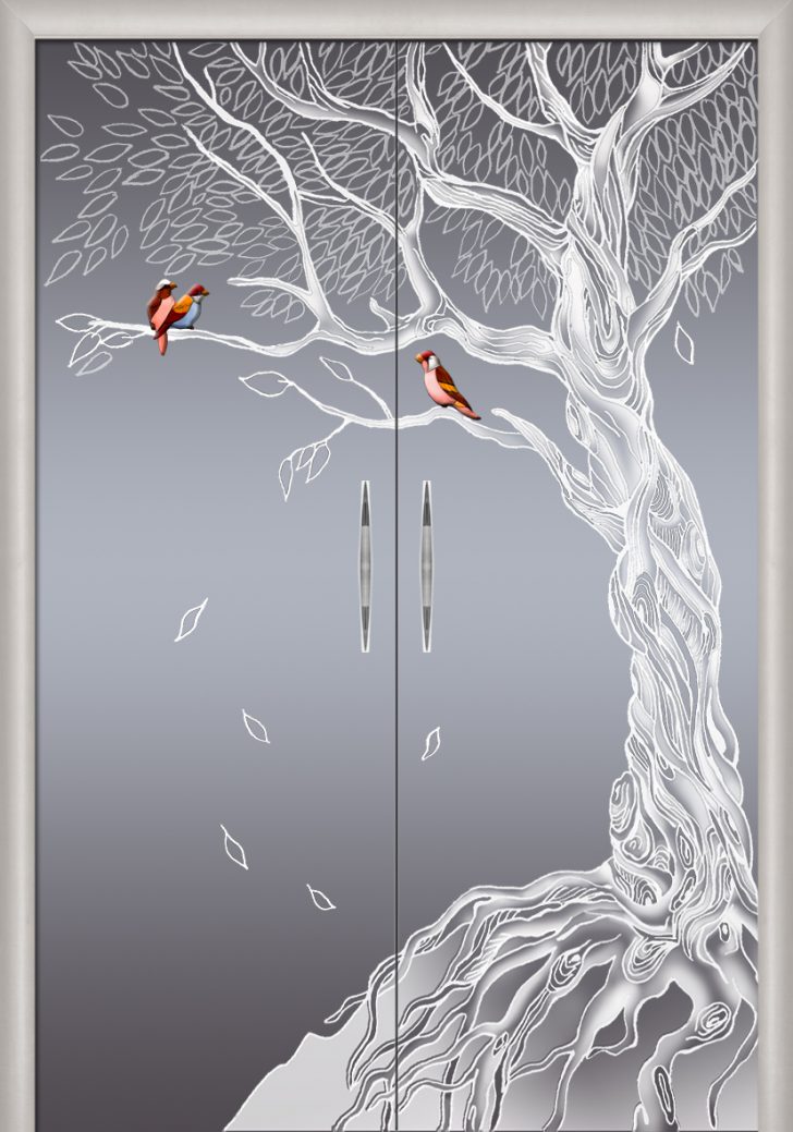pintu kaca di pedalaman