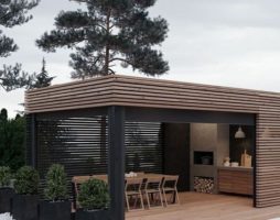 Gazebo dengan barbeku: projek dan foto