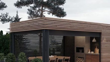 Gazebo dengan barbeku: projek dan foto