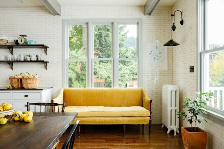 reka bentuk dapur dengan sofa