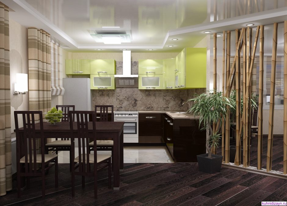 Dapur gaya Jepun. Idea yang menarik
