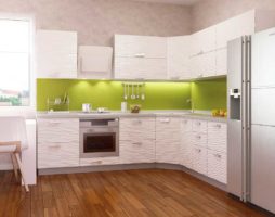Elemen 3D di bahagian dalam dapur